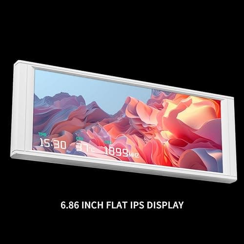 Thermalright TV LCD White Display Screen-Magnetic Suction,6.86" IPS Panel | 1280x480 Resolution for Static/Dynamic Image Switching, can be Paired with a Chassis/CPU Liquid Cooler(White) thumbnail 8