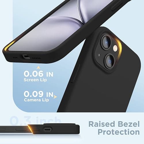 GolbinBox Magnetic for iPhone 15 Case, Compatible with MagSafe, [Soft Anti-Scratch Microfiber Lining], Slim Liquid Silicone Shockproof Protective Phone Case for iPhone 15 6.1 inch, Black thumbnail 7