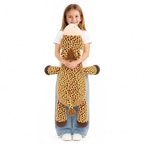 MMguai 40inch Giant Giraffe Stuffed Animal, Cute Cuddly Stuffed Giraffe Plush Toy Pillow, Big Large Soft Giraffe Plushie Gift for Kids, Adults, Boys & Girls, Birthday thumbnail 8