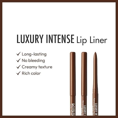 Kiss New York Professional Luxury Intense Lip Liner, Dark Brown thumbnail 2