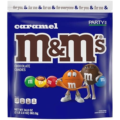 M&M's Caramel Milk Chocolate Christmas Candy, Party Size, 34 oz Resealable Bulk Candy Bag thumbnail 5