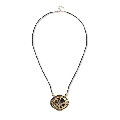 HUAWELL 2 Piece Dr Cosplay Costume Strange Necklace Eye of Agamotto Costume Prop Stone Pendant Glow in The Dark thumbnail 7
