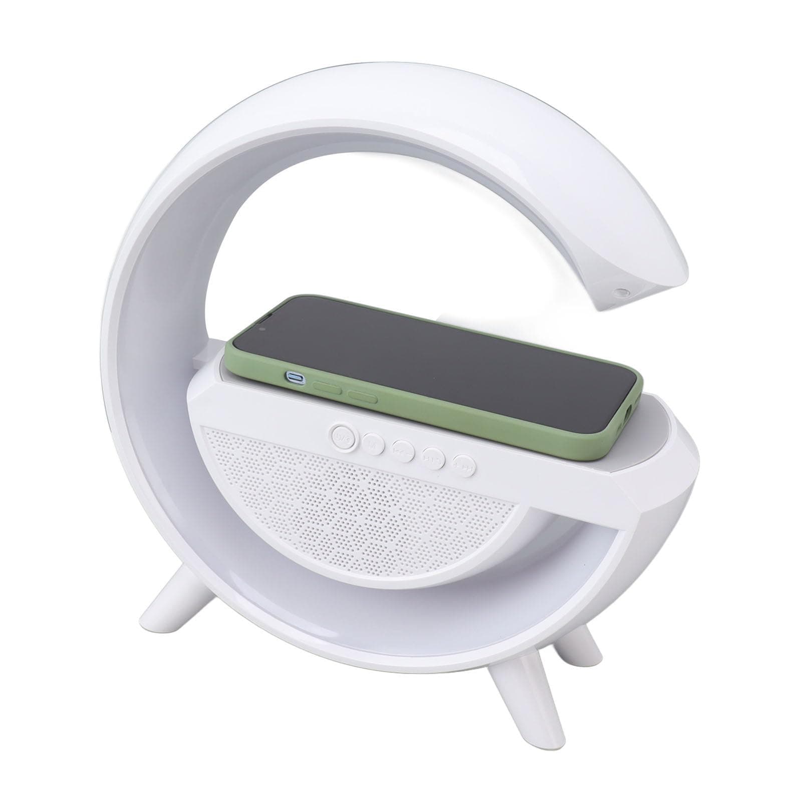 Iluminación Ambiental con Altavoces Bluetooth Altavoces Bluetooth Recargables Lámpara de Mesa Cargador Inalámbrico Altavoz Bluetooth Luz 1200mAh RGB Carga USB Cargador Inalámbrico Lámpara para Oficina thumbnail 6