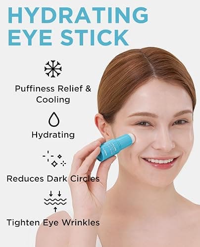 THESAEM Iceland Hydrating Eye Stick 0.24oz - Cooling Balm for Dark Circles and Puffiness – Under Eye Treatment - Reduce Wrinkles and Moisturizing - Minimize Dark & Puffy Eyes - Aqua Scent thumbnail 2