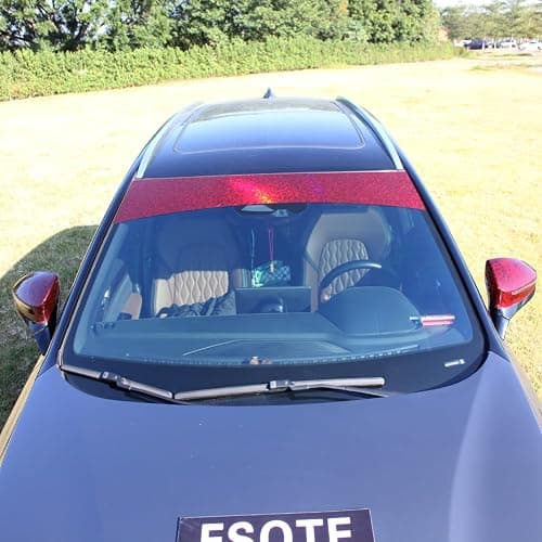 FSOTE Vinyl Matte Black Carbon Fiber Sticker wrap Carbon Fiber Tape Car wrap Exterior Vinyl Sticker Sheet (Red Broken Shale, 1FT*5FT) thumbnail 6