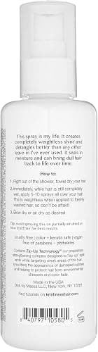 Kristin Ess Hair Hydrating Salon Leave In Conditioner Spray for Strength + Shine - Lightweight Anti Frizz Detangler for Women - Sulfate Free + Color Safe - Castor Oil Moisture Bond Repair Spray thumbnail 2