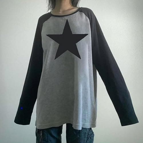 Grunge Clothes for Women Y2K Tops Long Sleeve Fairy Grunge Aesthetic Shirts Teen Girls Vintage Graphic Tees Fall thumbnail 5
