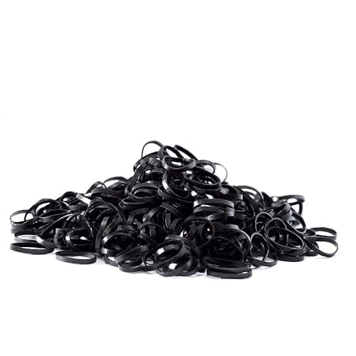 Youxuan 1000-Pack Elastic Hair Ties Non-slip Rubber Hair Bands for Girls, Black thumbnail 2