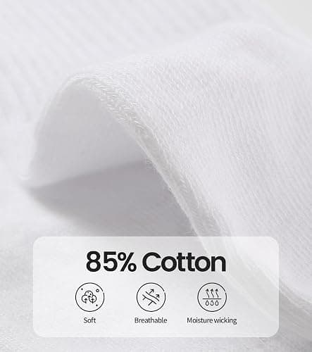 Laysblen 3-6 Pack Womens long crew socks comfortable Soft lightweight Cotton Thin Casual Socks thumbnail 4