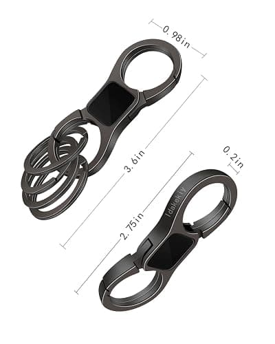 Idakekiy Key Chain Quick Release Spring with 4 Key Rings Heavy Duty Car Keychain Organizer for Men and Women thumbnail 3