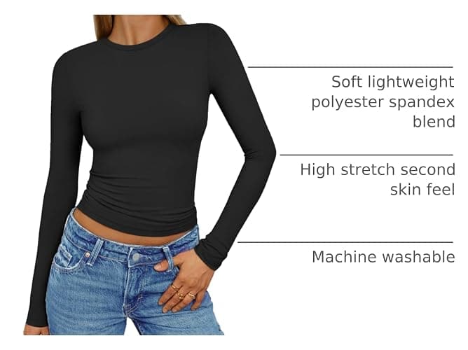 AUTOMET Womens Long Sleeve Shirts Basic Compression Going Out Crop Tops Fall Fashion Y2K Clothes 2025 thumbnail 4