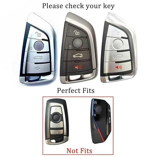 SUGOPADEN 2Pcs Key Fob Cover Compatible with BMW X1 X2 X3 X4 X5 X6 X7 2 3 4 5 6 7 8 Series M2 M3 M4 M5 M8 I4 Z4 2015-2026, Silicone, Black thumbnail 2