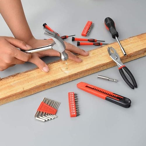 39-Piece Household Tools Kit - Small Basic Home Tool Set with Plastic Toolbox - Great for College Students, Household Use & More thumbnail 4