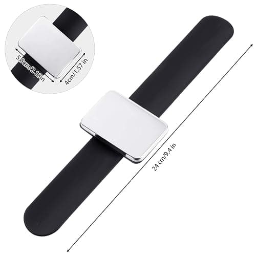 2 Pieces Magnetic Pincushion and Wristband Holder for Quilting, Sewing Pins, Hair Clips - Silicone Wrist Strap, Flannelette Bag thumbnail 7