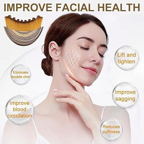 Yuequle 2025New Lymphatic Contour Face Brush, DLymphatic Drainage Massager for Face, Dry Brush, Chin & Jawline Sculpting, Ergonomically Designed to Fit The Skin Precisely and Relieve Fatigue (1pcs) thumbnail 2