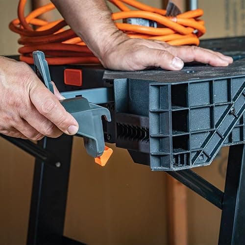 Klein Tools 54410MB MODbox Work Bench, Folding Work Table, Lightweight Portable Workstation, 1000-Pound Capacity, 39.25 x 23.75 x 30.9-Inch, Compatible with MODbox Rail System thumbnail 12
