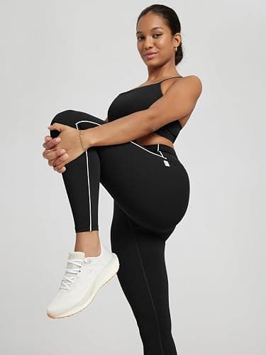 ODODOS Women's Drawstring Tie Daily Leggings 25" / 28" High Waist Workout Yoga Pants thumbnail 3