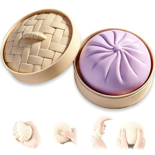 Giant Glitter Dumpling, 2026 New Giant Dumpling Squishy for Adults, Squishy Toys Sensory Toys, Mega Rainbow Dumplings for Stress Relief and Anxiety (Purple) - Image 1