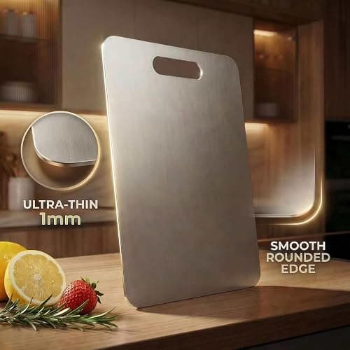 Stainless Steel Cutting Boards for Kitchen, 3 PCS Non Toxic Metal Chopping Board Set, Dishwasher Safe & Warp Proof (15.3"x11", 13.4"x9", 11.8"x7.9" Inch) thumbnail 4