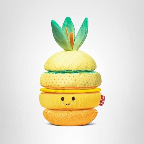 Melissa & Doug Multi-Sensory Pineapple Soft Stacker Infant Toy - Stacking Toys For Babies, Pineapple Stacking Toy For Infants thumbnail 10