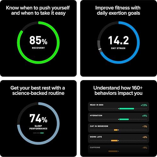 WHOOP 5.0/MG Activity Tracker - 12 Month Membership - Health and Fitness Wearable – 24/7 Activity and Sleep Tracker, Personalized Coaching, Menstrual Cycle Insights – 14+ Days Battery Life thumbnail 8