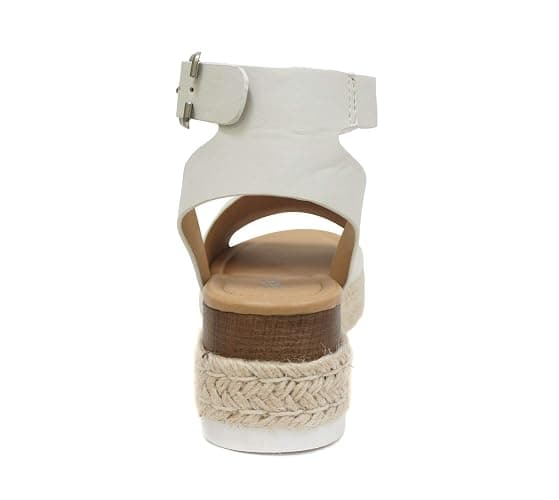 Soda Topic Open Toe Buckle Ankle Strap Espadrilles Flatform Wedge Casual Sandal thumbnail 5