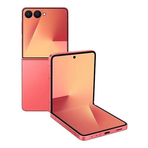 Samsung Galaxy Z Flip7 Cell Phone, 512GB AI Smartphone, Unlocked Android, Long Battery Life, 2025, US 1 Yr Manufacturer Warranty, Coral Red - Coral Red - Large Storage - Flip7 - Phone Only