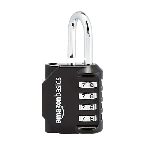 Amazon Basics 4-Digit Combination Lock for Gym and Sports, 2-Pack, Black thumbnail 4