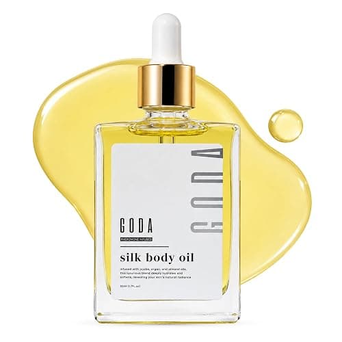 GODA Silk Body Oil Women - Firming Anti Aging Moisturizing Formula, Crepey Skin Hydrating After Shower, Scented Organic Blend Premium Skincare - Image 1