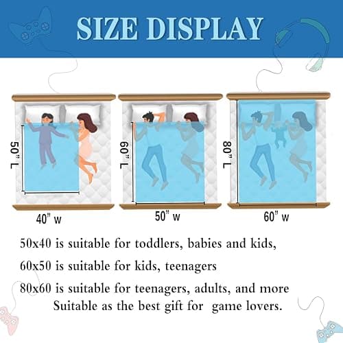 jvycjlu Gaming Throw Blanket, Boys Girls Gaming Blankets, Gaming Blanket for Boys Gifts for The Ultimat Gaming for Kids Teens Son Husbands Men Boyfriends Sofa Bedroom thumbnail 3