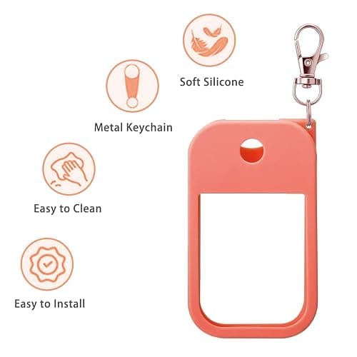 CFtone Silicone Case for Touchland Hand Sanitizer Spray 1 FL OZ., Stylish Protective Cover with Keychain for Touchland Power Mist and Glow Mist Hanging Portable Accessory (TL Silicone case-Pink) thumbnail 7