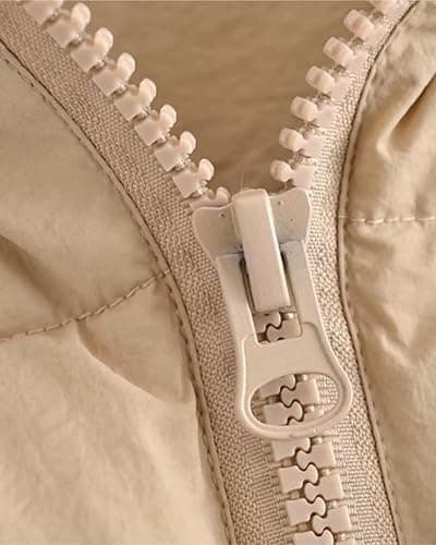 Shiyifa Women's Fashion High Neck Zipper Cropped Puffer Vest Jacket Coat thumbnail 5