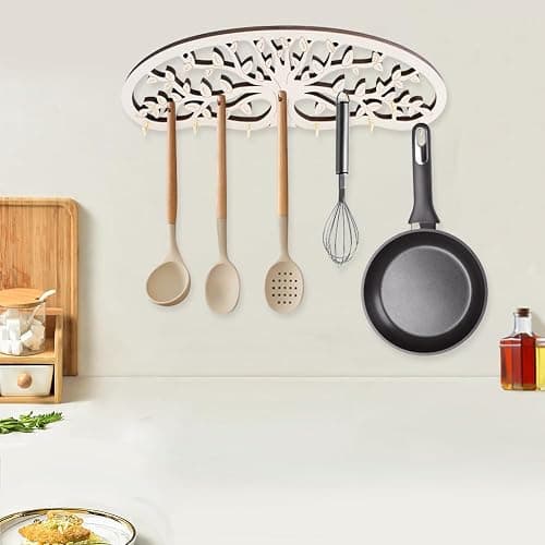 Herb Drying Rack Hanging - Tree of Life Design Wall Decor with 11 Hooks for Kitchen, Garden | Saving Space Herb & Flower Dryer, Gift for Gardeners, Crafters, Kitchen Witches thumbnail 7