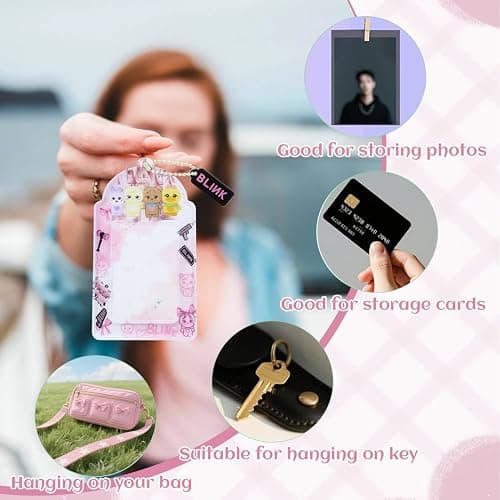 DEFGNOP Blackpink Fotokartenhalter Schlüsselanhänger, Teiliges Blackpink Merch für Kpop Fans, Konzerte und Support-Clubs (BLINK) thumbnail 6