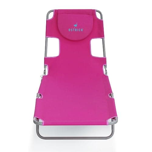 Ostrich Beach Lounge Chair, Folding & Reclining Outdoor Chaise Lounger, Pink - Portable Adjustable Recliner Chair for Lawn, Pool, Patio, Garden, and Yard thumbnail 10