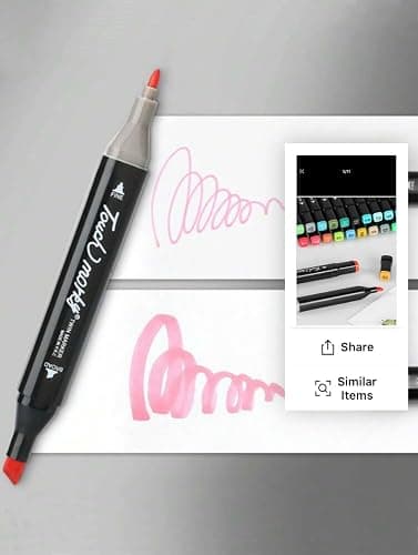 Touch 80 Piece Colour Marker Pens with dual tip. Alcohol Felt Pen Manga Sketching Markers Dual Sided Art Supplies Drawing Set. thumbnail 4