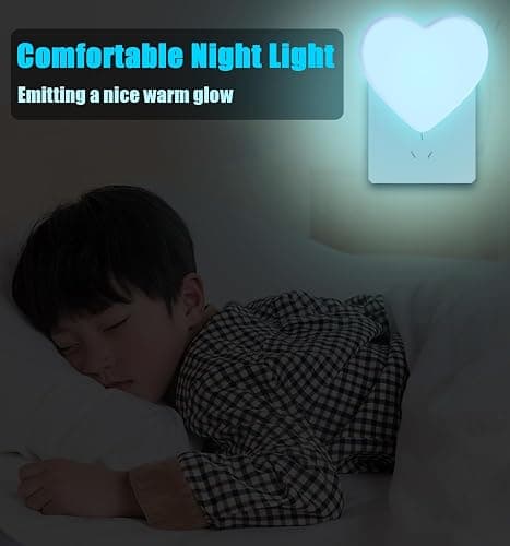 INZU Night Lights Plug into Wall, LED Night Light for Kids, Cute Nightlight with Auto Dusk to Dawn Sensor, LED Nightlight with Soft Warm Light for Bedroom, Nursery, Bathroom, Hallway (Blue) thumbnail 5