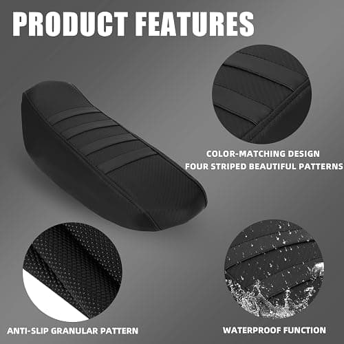 BAOUFF Seat Cover for 79bike Falcon Pro,Waterproof Non-Slip Cushion Cover for Electric Dirt Bike 79 Bike Falcon Pro-Black thumbnail 4