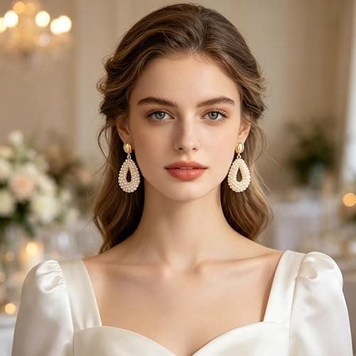 Boho Ohrringe Hängend für Damen,Vintage Ohrringe,Ohrringe Boho Style,Tropfenförmige Modischer Schmuck thumbnail 7