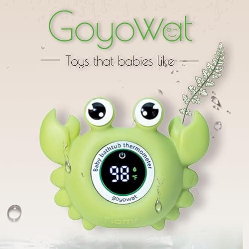 Baby Bath Thermometer with LED Display, Floating Crab Toy – 2-in-1 Water Safety Sensor for Infants, Color-Coded Alerts (Hot/Cold), Bath Tub Temperature Monitor, Cute Floating Bath Toy, Nursery thumbnail 4