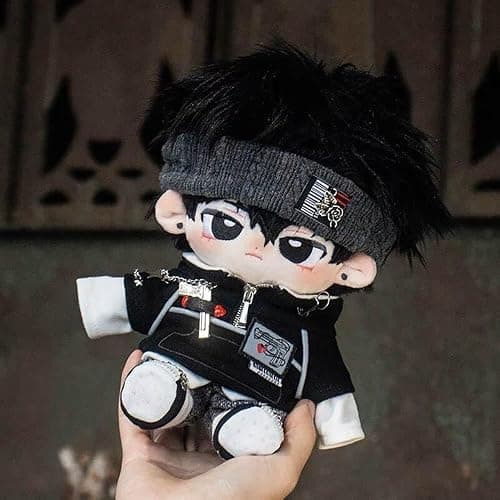 niannyyhouse 20cm Plush Doll Clothes Headwear Coat Vest Pants Shoes Dark Night Suit 8in Doll Accessories thumbnail 3