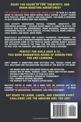 The Ultimate Activity Book for Smart Girls: Tricky Brain Teasers, Mind Games and Logic Puzzle Activities for Girls 8-12 (Activity Books for Kids) thumbnail 2