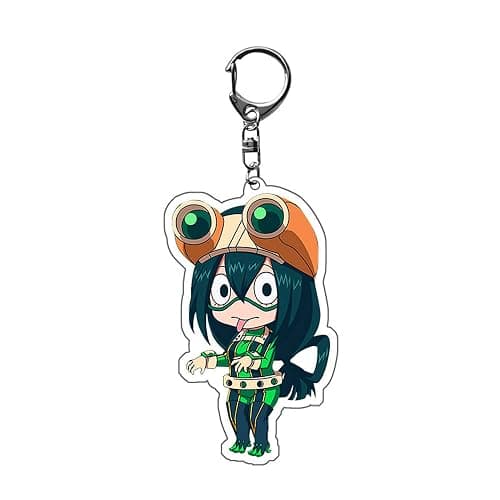 YLEAFUN 6/8 Pcs MHA Keychains set Cute Acrylic Pendant Izuku Midoriya Todoroki Toga Himiko Anime Key Rings Decoration Gift thumbnail 5