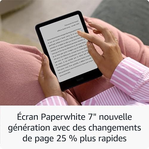Amazon Kindle Paperwhite (Nouvelle génération) - Notre modèle le plus rapide avec un nouvel écran antireflets et une autonomie de plusieurs semaines - 16 Go - Sans publicités - Noir thumbnail 2