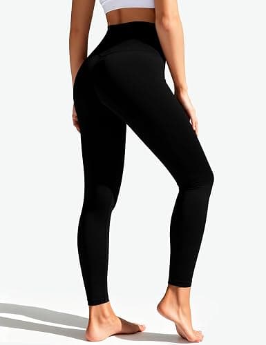 Bluemaple High Waisted Leggings for Women - Tummy Control Pants Non See Through Workout Soft Yoga Pants for Running Plus Size thumbnail 5