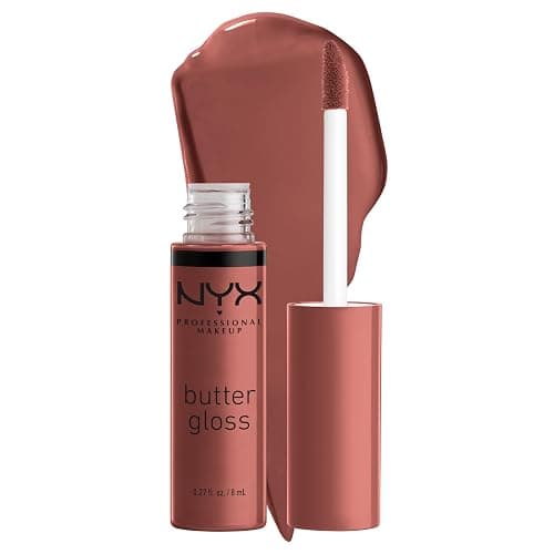 NYX PROFESSIONAL MAKEUP Butter Gloss, Non-Sticky Lip Gloss - Praline (Deep Nude) - Image 1