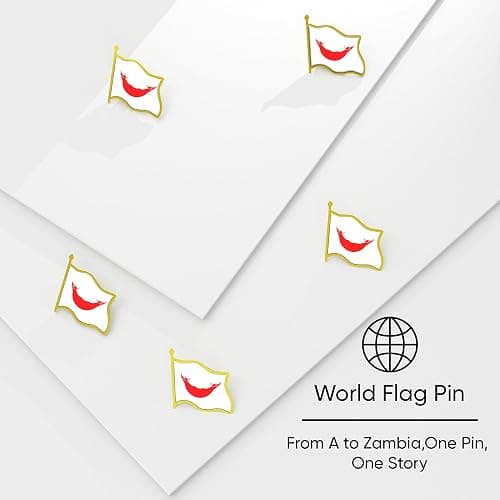 Easter Island (Rapa Nui) Flag Lapel Pin - Enamel Metal National Badge | World Travel Souvenir Gift for Men Women | Country Flag Patriotic Brooch Bulk Pack of Pins for Hat, Tie, Clothes, Backpack (1pc) thumbnail 6