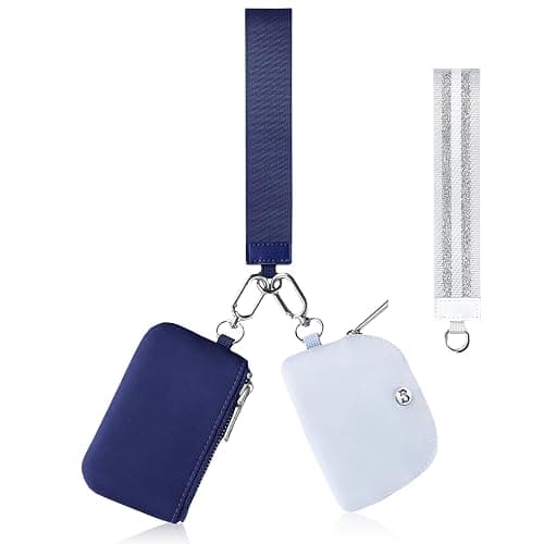 Babysun Mini Zip Around Dual Pouch Wristlet With 2 Straps Wristlet Keychain Wallet for Women Coin Purse Small Cute for Teen Girl - Image 1