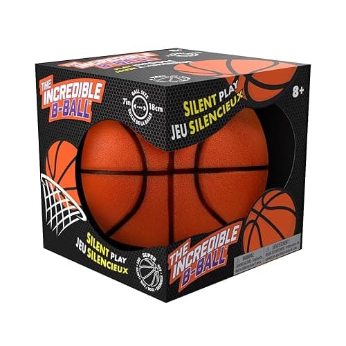 Incredible B-Ball Silent Play. A Foam Basketball, 7" (18cm), Orange thumbnail 2