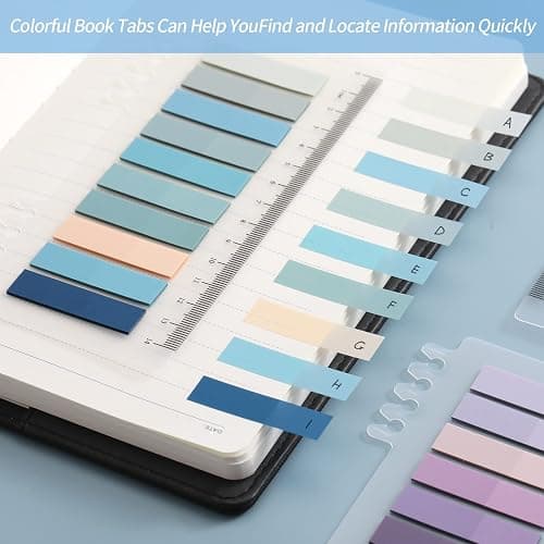 2000Pcs Sticky Tabs for Annotating Books, Clear Sticky Notes for Binders, Page Markers for Notebooks, Multi-Colored Writable and Repositionable Book Flags Strip Index Tabs thumbnail 7